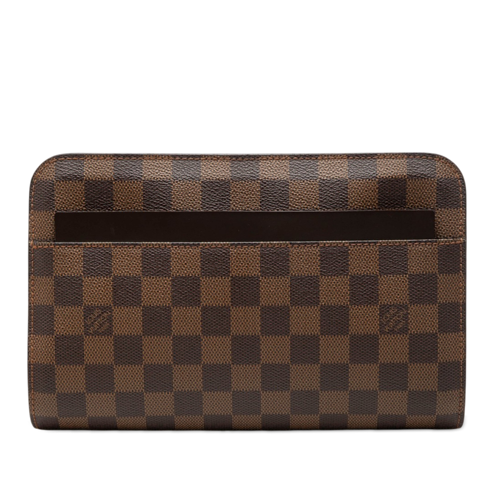 Pre-Loved Louis Vuitton Damier Ebene Saint Louis Pochette - Picture 1 of 8